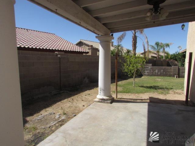 10646 S Via Salida, Yuma, AZ 85367 - view of patio / terrace with ceiling fan