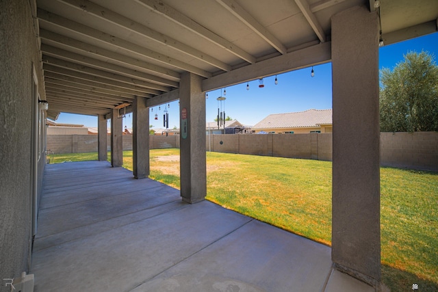 4387 W 24th Pl, Yuma, AZ 85364 - fenced backyard with a patio area
