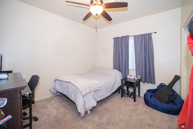 4387 W 24th Pl, Yuma, AZ 85364 - bedroom with carpet flooring, an office area, and ceiling fan