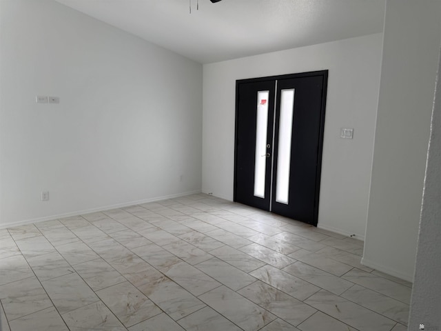 10857 E 45th Pl, Yuma, AZ 85367 - entrance foyer featuring light marble finish floors and baseboards