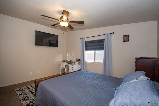 11681 E 33rd St, Yuma, AZ 85367 - carpeted bedroom featuring a ceiling fan