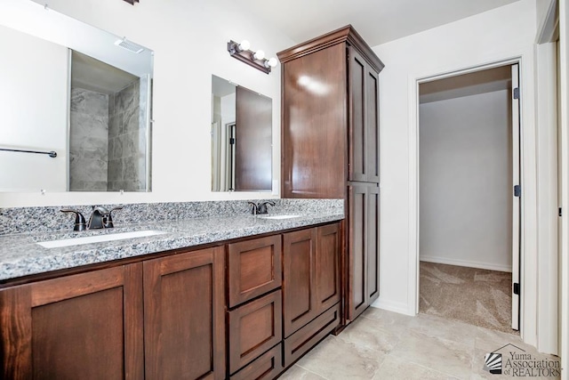 12546 E 51st Pl, Yuma, AZ 85367 - full bath with double vanity, visible vents, and a sink