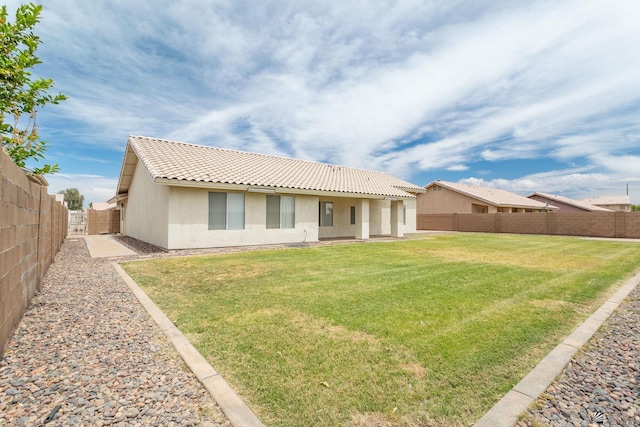 3481 W 27th Ln, Yuma, AZ 85364 - rear view of house with stucco siding and a tiled roof