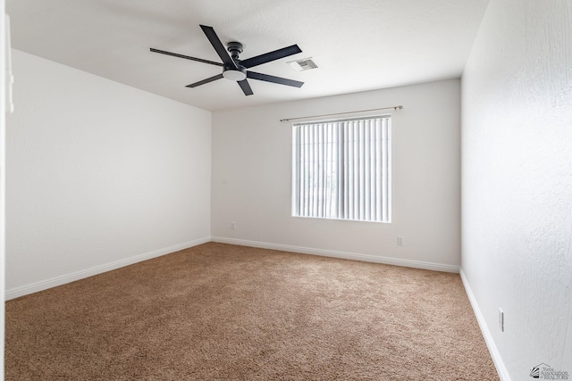 3481 W 27th Ln, Yuma, AZ 85364 - unfurnished room with ceiling fan, light colored carpet, and baseboards