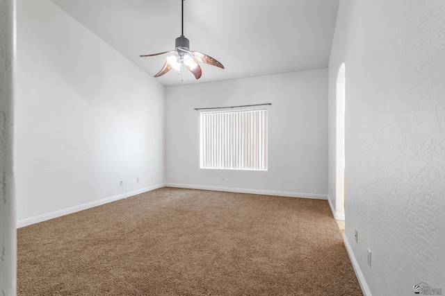 3481 W 27th Ln, Yuma, AZ 85364 - carpeted spare room featuring a ceiling fan and baseboards