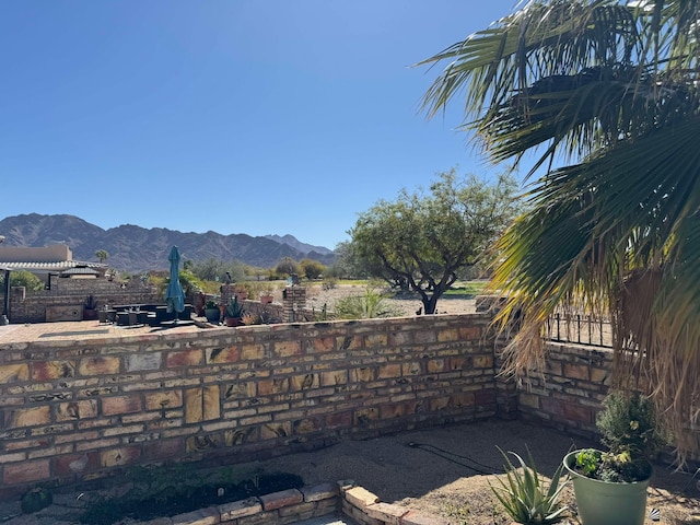14453 E 55th St, Yuma, AZ 85367 - view of yard with fence and a mountain view