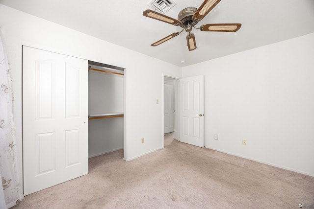 13239 E 47th Dr, Yuma, AZ 85367 - unfurnished bedroom featuring carpet flooring, a closet, and ceiling fan