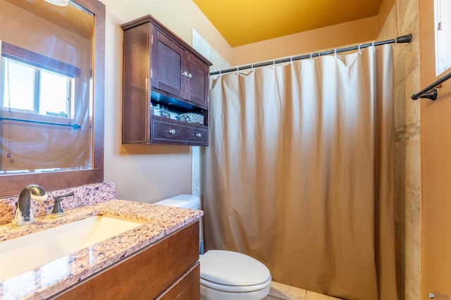 2931 W 20th St, Yuma, AZ 85364 - bathroom featuring toilet, vanity, and a shower with curtain
