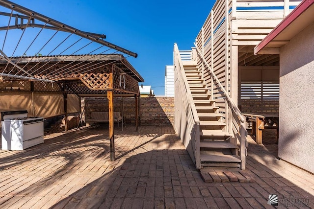 13125 E 51st Ln, Yuma, AZ 85367 - view of patio with stairs and a fenced backyard