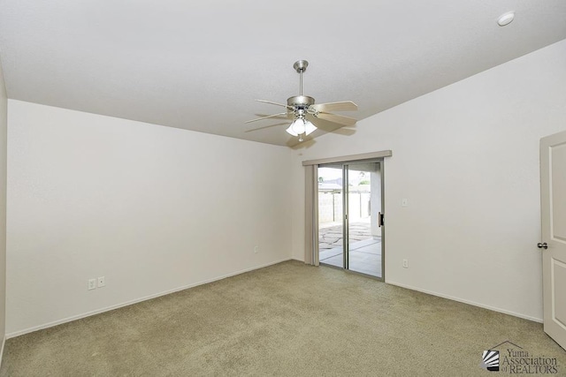 11760 E 28th Pl, Yuma, AZ 85367 - empty room with a ceiling fan, baseboards, and light colored carpet