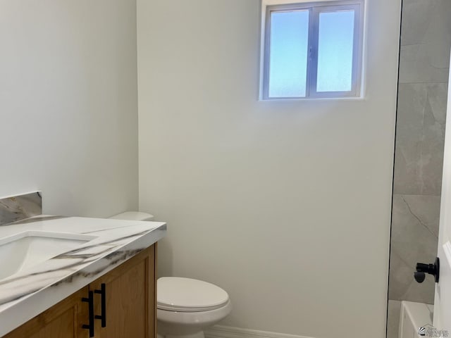 12683 E 51st St, Yuma, AZ 85367 - full bath featuring vanity, toilet, a shower, and a bathtub