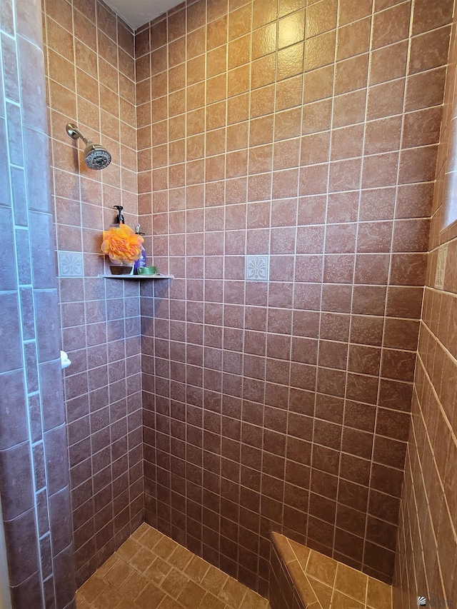 full bathroom with a tile shower