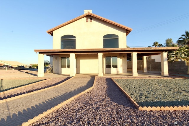 1565 W Vicky Ln, Yuma, AZ 85364 - rear view of property with a patio and stucco siding