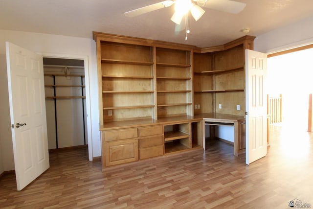 1565 W Vicky Ln, Yuma, AZ 85364 - unfurnished office with ceiling fan and light wood-style floors