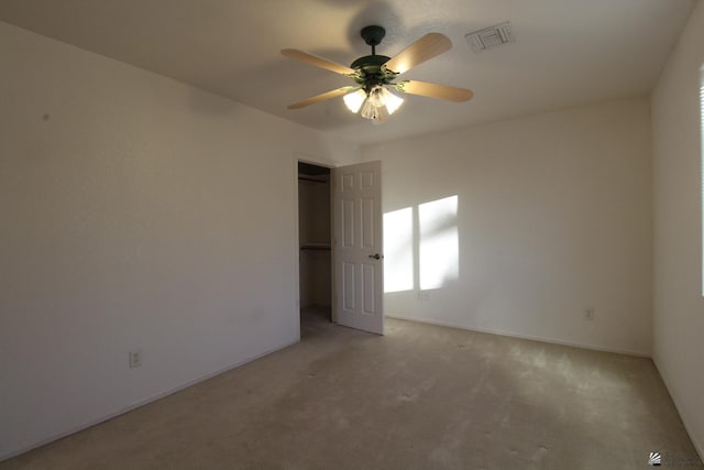 1565 W Vicky Ln, Yuma, AZ 85364 - spare room with ceiling fan, light colored carpet, and visible vents