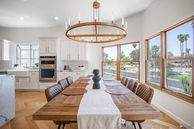 1645 W El Paseo Real, Yuma, AZ 85364 - dining space featuring plenty of natural light, a chandelier, and recessed lighting