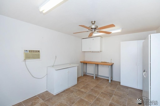 11561 E 25th Pl, Yuma, AZ 85367 - washroom featuring a ceiling fan and a wall mounted AC