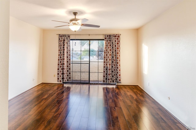 12402 E Via Estrella, Yuma, AZ 85367 - unfurnished room featuring ceiling fan and wood finished floors