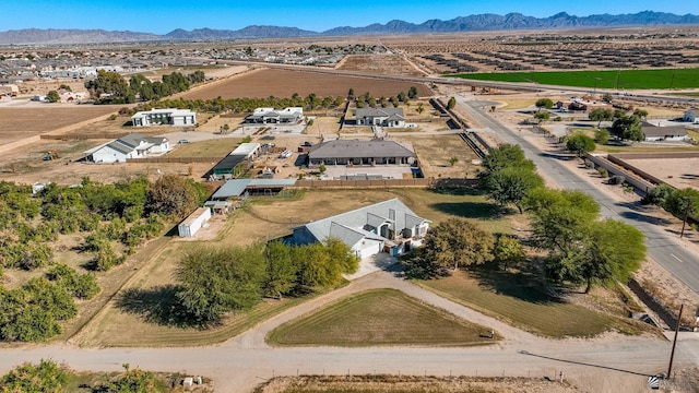 aerial view with a mountain view