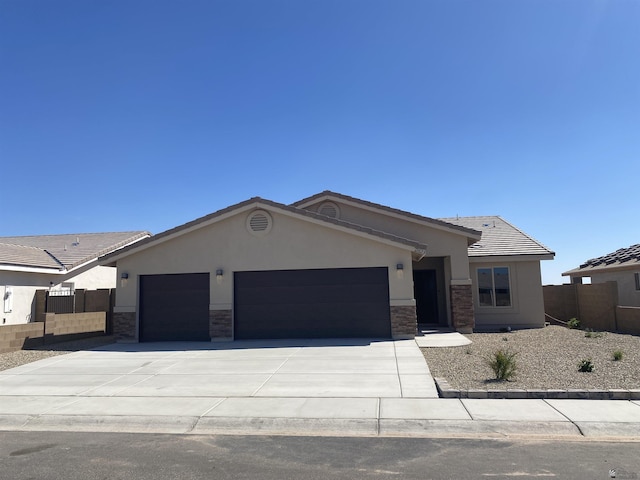 view of front of home featuring a garage