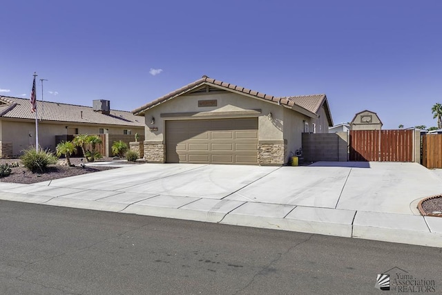 ranch-style house with a garage