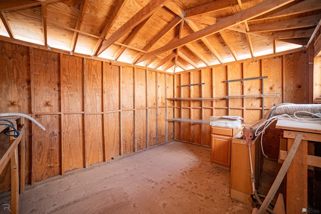 view of storage area