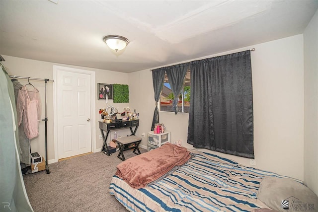 bedroom with carpet