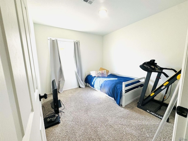 bedroom featuring carpet