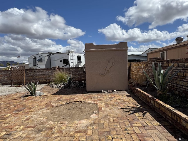 exterior space featuring fence