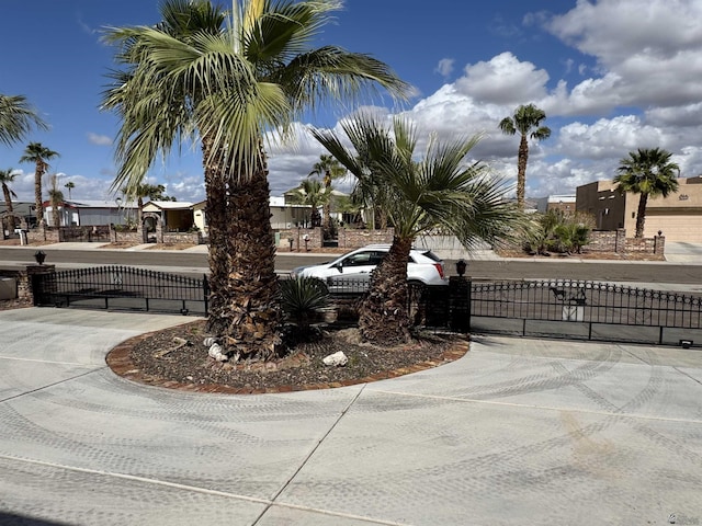 exterior space featuring a gated entry, concrete driveway, and a gate