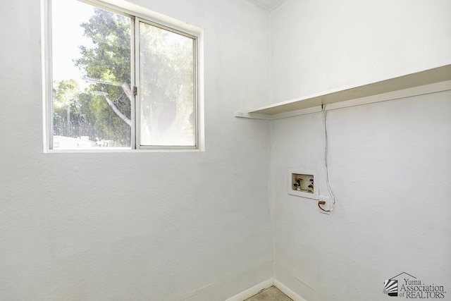 laundry area featuring washer hookup