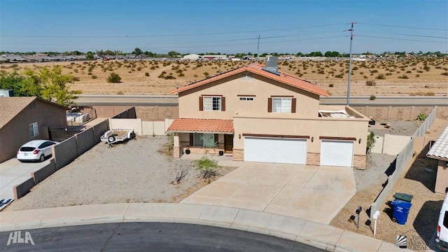 view of front facade with a garage