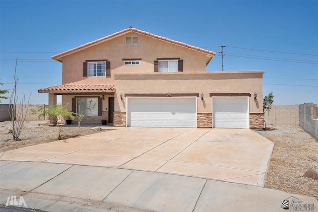 view of front of house featuring a garage