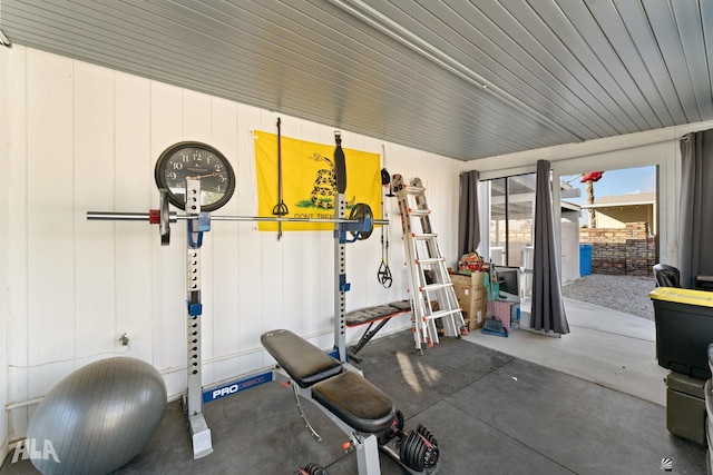 view of workout room