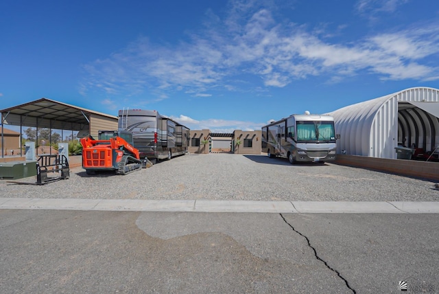 view of parking / parking lot