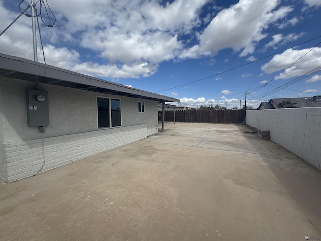 view of patio / terrace with a fenced backyard