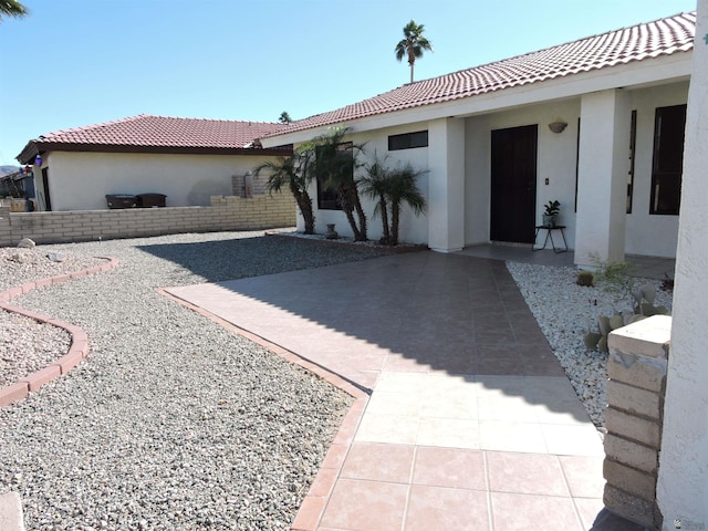 exterior space with a patio area