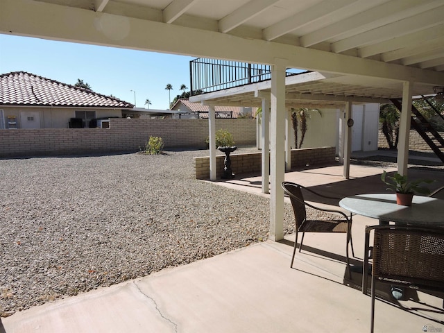 view of patio / terrace with a pergola