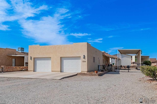 view of front of home featuring a garage