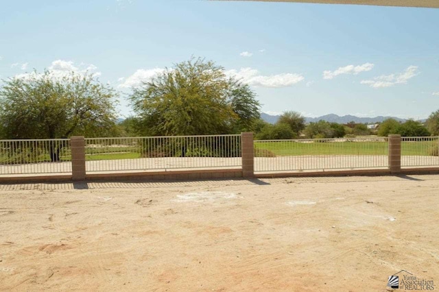 exterior space featuring a mountain view