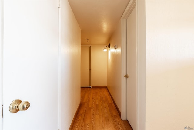 hall featuring light hardwood / wood-style flooring