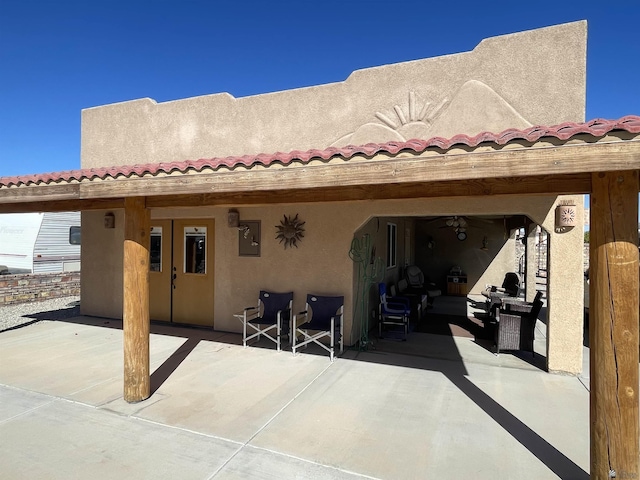 rear view of house with a patio area