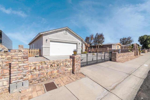 view of home's exterior featuring a garage