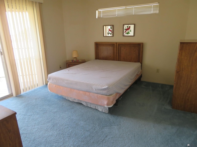 bedroom featuring multiple windows and carpet floors