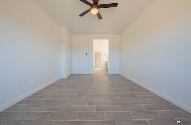 unfurnished room featuring ceiling fan