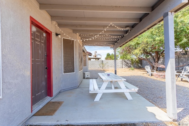 view of patio / terrace with a fenced backyard