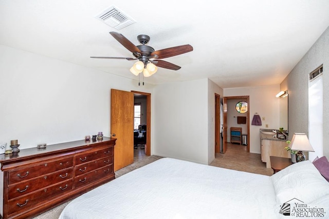 bedroom with ceiling fan