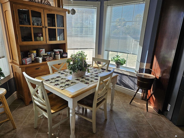 view of tiled dining area