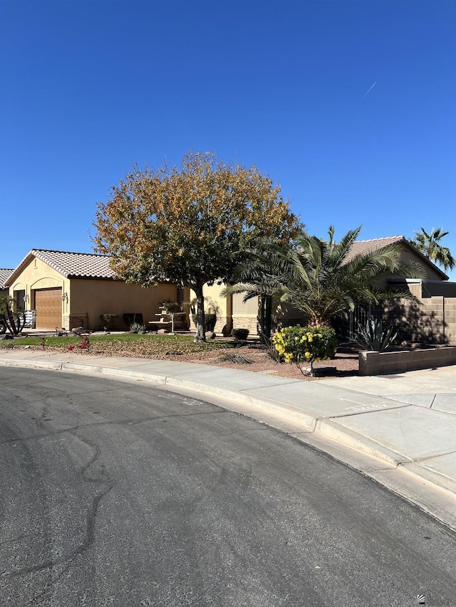 view of front of home featuring a garage