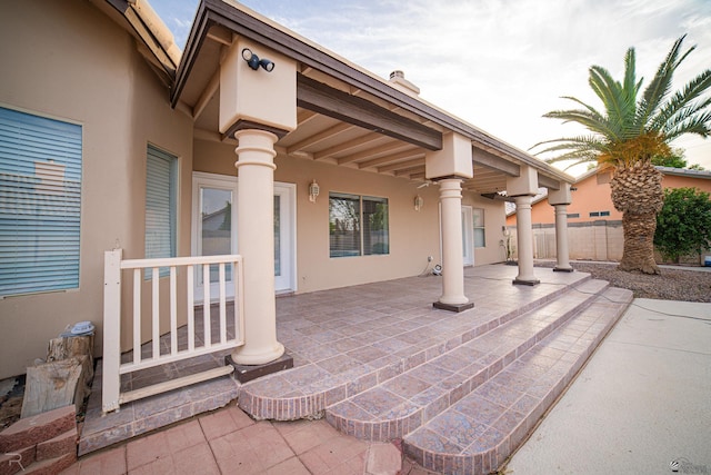 view of patio / terrace with fence